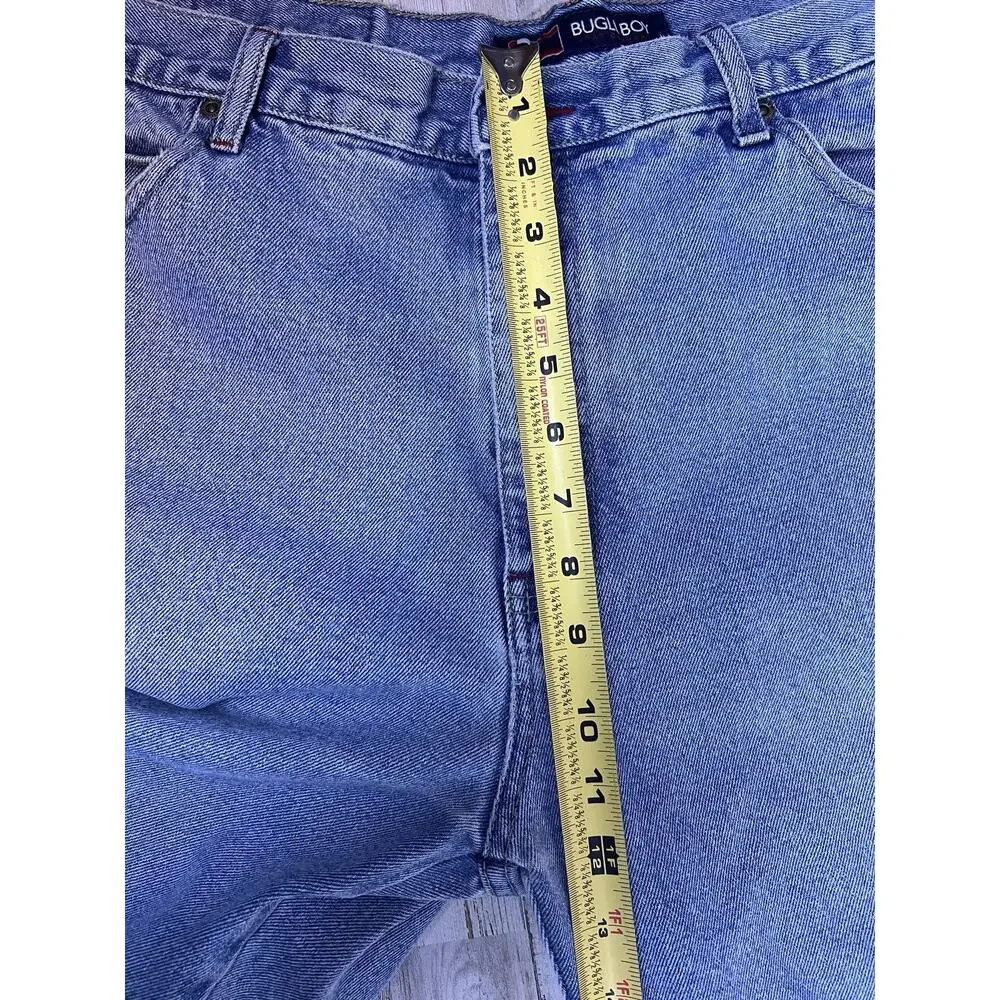 Vintage Bugle Boy Jeans Men 38x32 (37x31) Light Wash 90s Straight Leg USA Denim